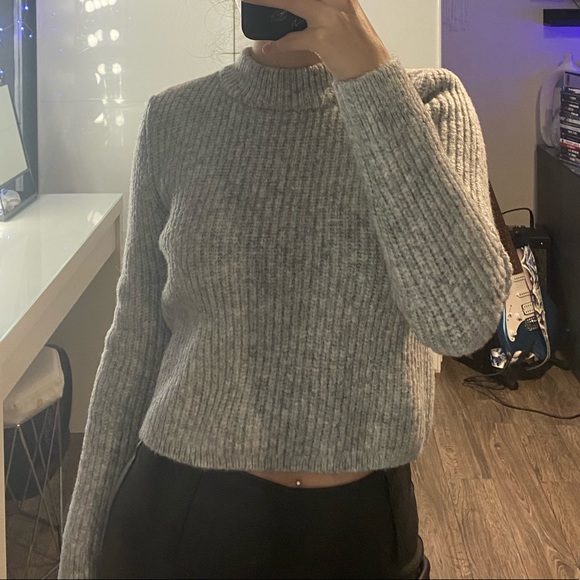 Aubainerie gray sweater very soft - Picture 5 of 5